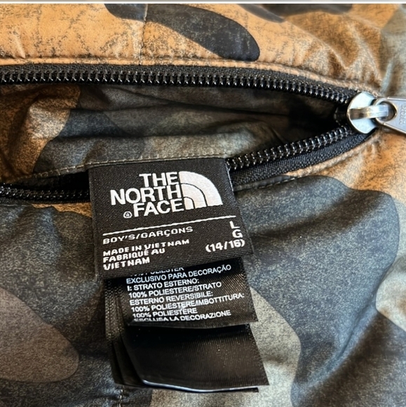 The North Face Reversible British Khaki Waxed Camo Mount Chimborazo Jacket L - Picture 5 of 7